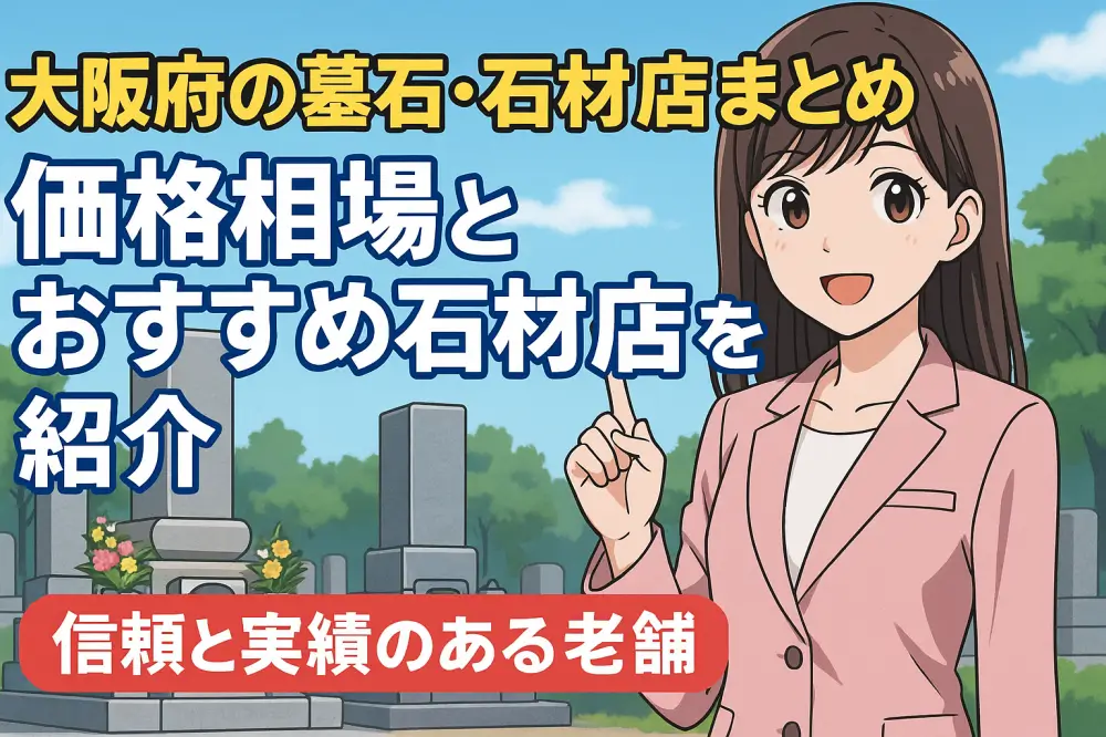大阪府の墓石・石材店おすすめ7選｜価格相場と後悔しない選び方も解説