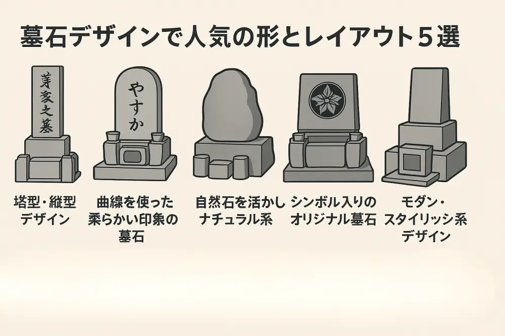 墓石デザインで人気の形とレイアウト５選