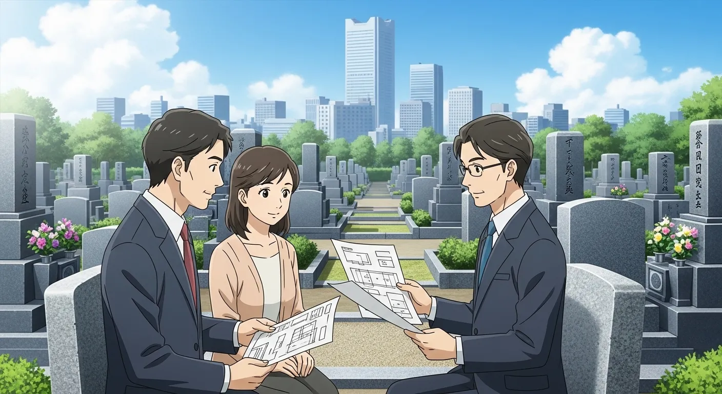 大阪で墓石費用の見積もりを相談する様子